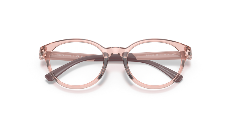 Emporio Armani Kids 0EK3205 in Shiny Transparent Pink - Alternate View