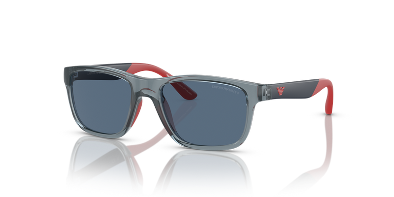 Emporio Armani Kids 0EK4002 in Shiny Transparent Blue - Front View