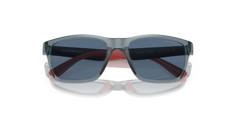 Emporio Armani Kids 0EK4002 in Shiny Transparent Blue - Side View