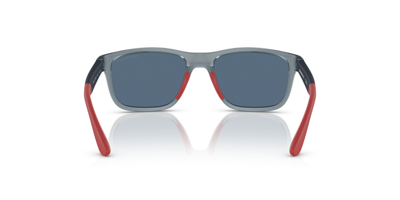 Emporio Armani Kids 0EK4002 in Shiny Transparent Blue - Temple Detail