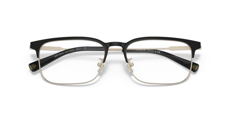 Coach C2100 in Matte Light Gold/Matte Black / Demo Lens (9369) - Side View