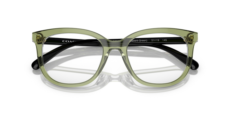 Coach HC6223U in Transparent Green Hopper / Demo Lens (5786) - Side View