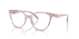 Transparent Pink Floral Print / Demo Lens (5953SB)