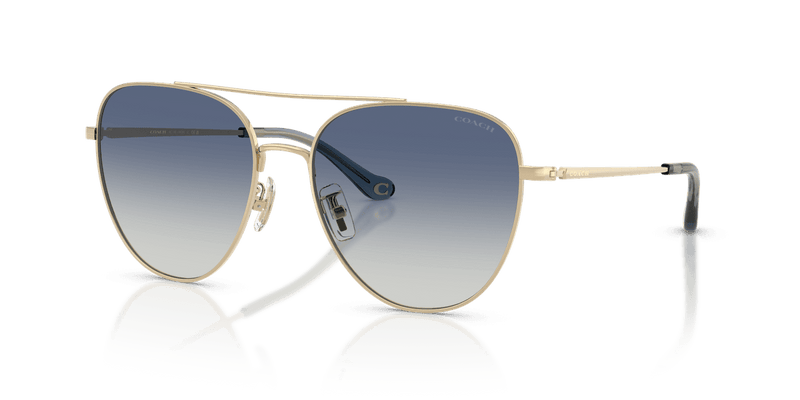 Coach CBZ89 in Shiny Light Gold / Blue Gradient (90054L) - Front View