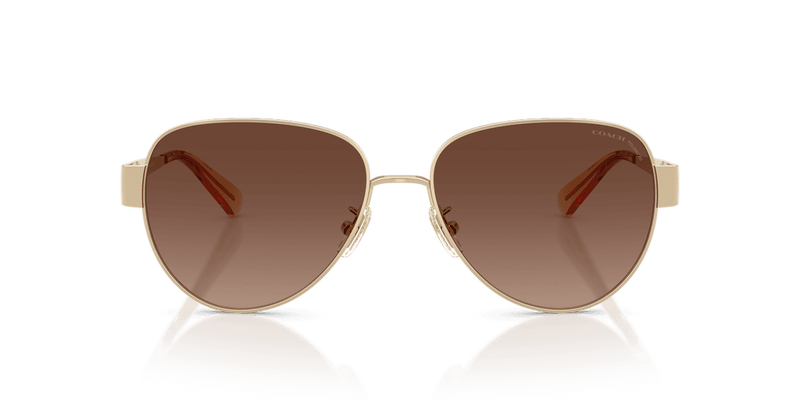 Coach CDP37 in Shiny Light Gold / Brown Gradient Polarized (900587) - Alternate View