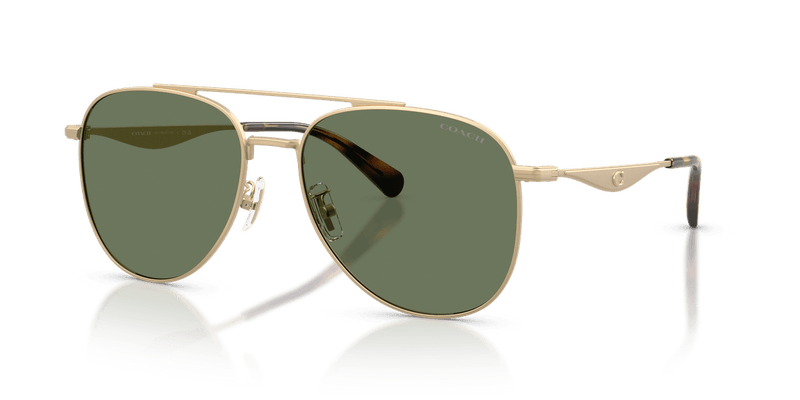Coach CDP40 in Satin Light Gold / Green Solid (900582) - Alternate View