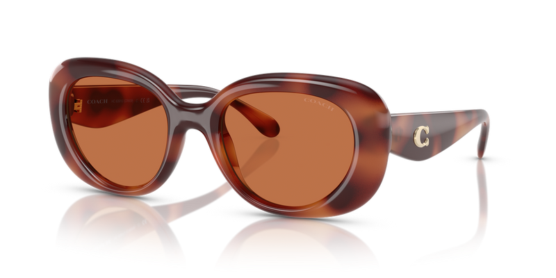 Coach CR609 in Caramel Tortoise / Brown Solid (577473) - Alternate View