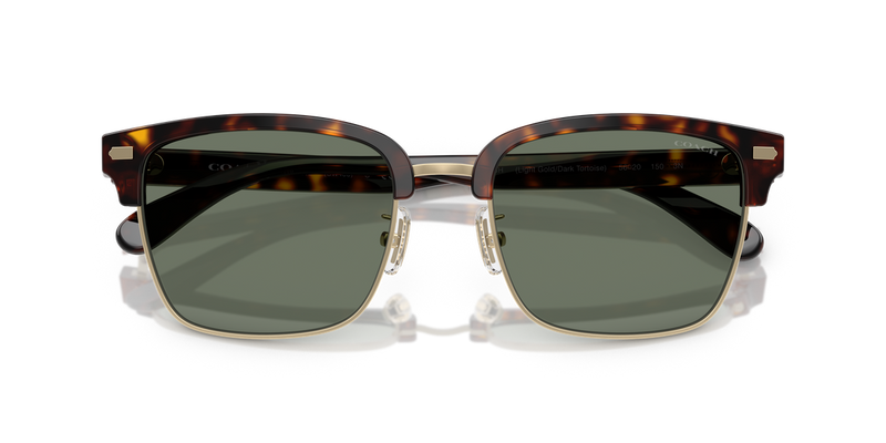 Coach CW406 in Light Gold/Dark Tortoise / Green Solid (51203H) - Alternate View