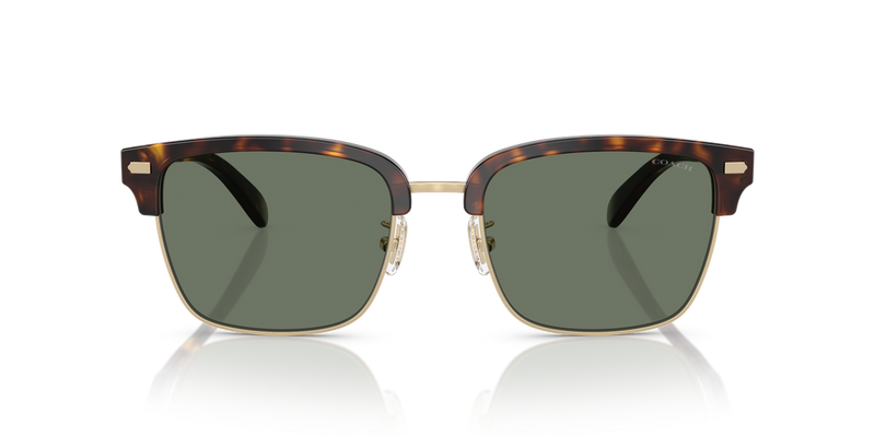 Coach CW406 in Light Gold/Dark Tortoise / Green Solid (51203H) - Alternate View