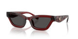 Transparent Deep Red / Grey Solid (587487)