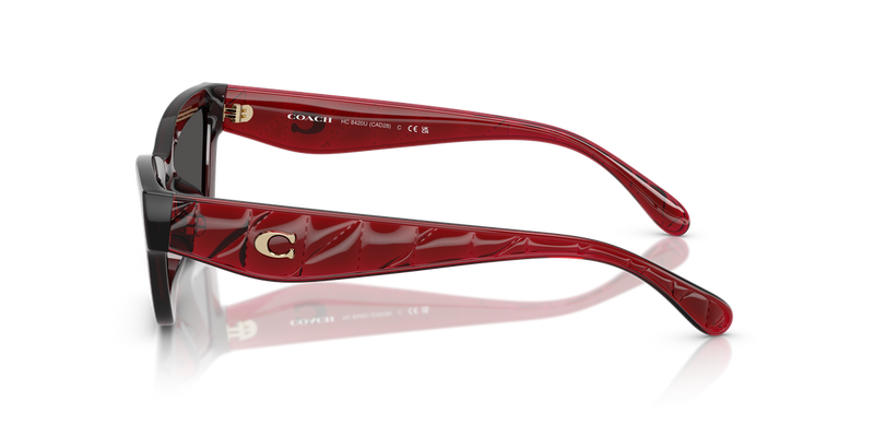 Coach CAD28 in Transparent Deep Red / Grey Solid (587487) - Alternate View
