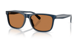 Transparent Dark Blue / Amber Solid (575773)