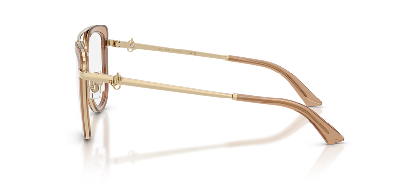 Jimmy Choo JC2024B in Pale Gold/Transparent Tan - Back View