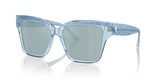 Transparent Azure Glitter / Light Azure Silver Mirror (50387C)