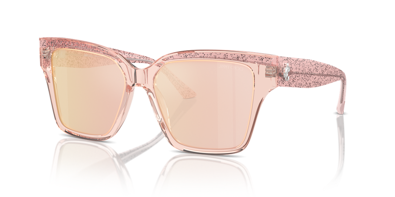 Jimmy Choo JC5003 in Transparent Pink Glitter - Alternate View