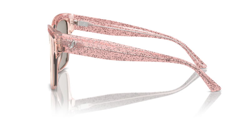 Jimmy Choo JC5003 in Transparent Pink Glitter - Alternate View