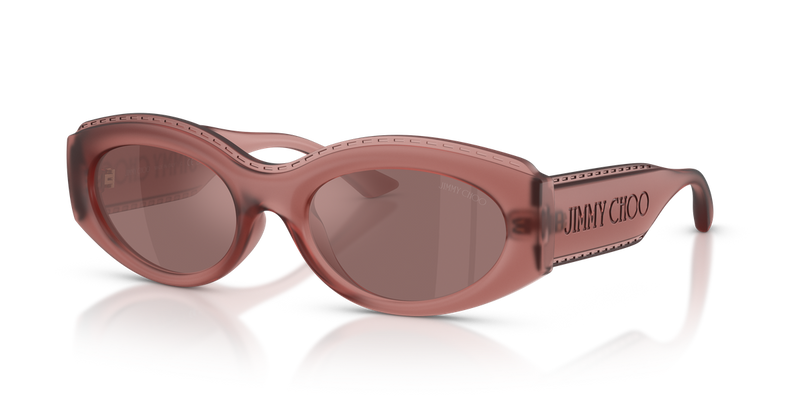 Jimmy Choo JC6002U in Matte Transparent Pink / Brown Mirror Internal Silver (50946G) - Alternate View