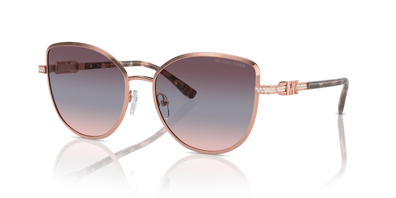 Michael Kors CATALONIA in Shiny Rose Gold / Navy To Pink Triple (11080J) - Front View