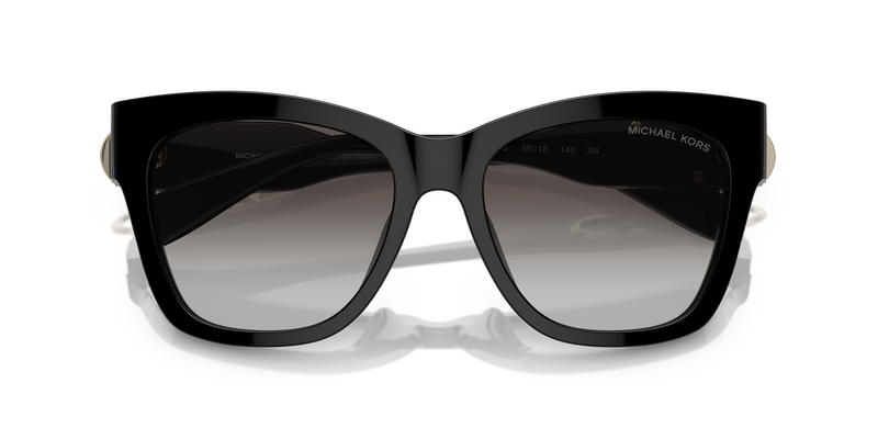 Michael Kors EMPIRE SQUARE in Black / Dark Grey Gradient (30058G) - Side View