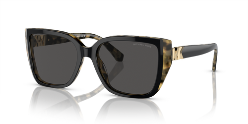 Bi-layer Black/Amber Tortoise / Dark Grey Solid (395087)