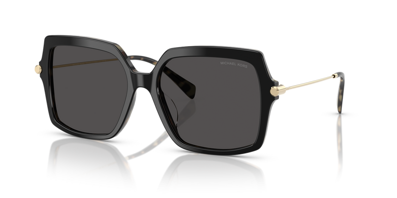 Michael Kors QUOGUE in Black/Amber Tortoise / Dark Grey Solid (395087) - Front View