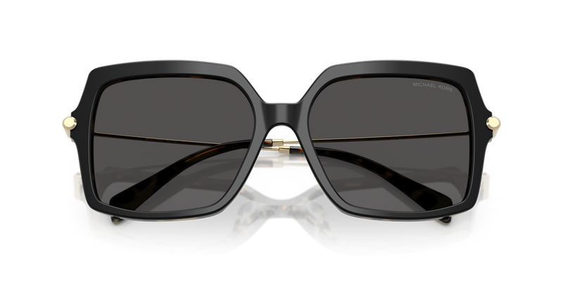 Michael Kors QUOGUE in Black/Amber Tortoise / Dark Grey Solid (395087) - Side View