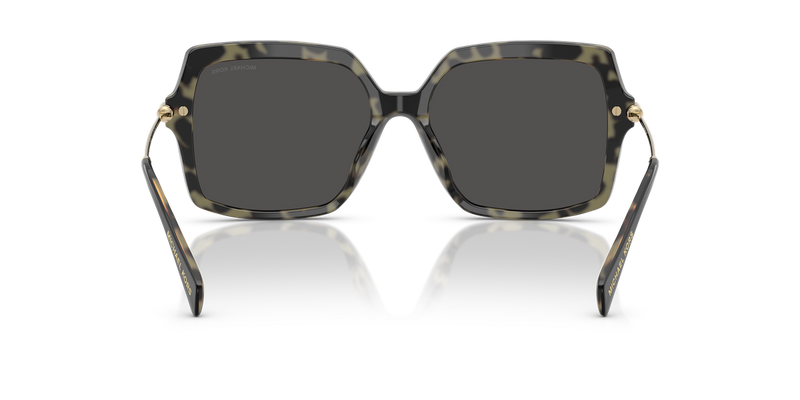 Michael Kors QUOGUE in Black/Amber Tortoise / Dark Grey Solid (395087) - Temple Detail