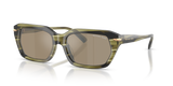 Olive Horn / Brown Silver Mirror (40407I)