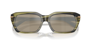 Olive Horn / Brown Silver Mirror (40407I)