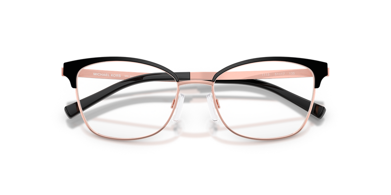 Michael Kors ADRIANNA IV in Matte Black/Rose Gold / Demo Lens (1113) - Side View