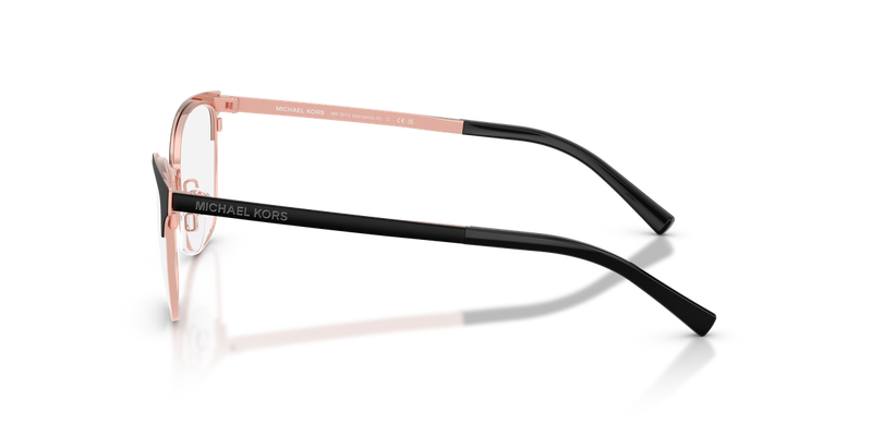 Michael Kors ADRIANNA IV in Matte Black/Rose Gold / Demo Lens (1113) - Back View