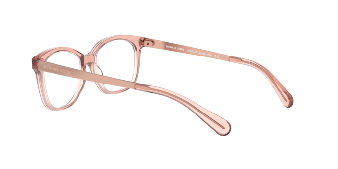 Michael Kors AMBROSINE in Transparent Mulberry / Demo Lens (3689) - Side View