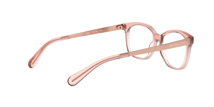 Michael Kors AMBROSINE in Transparent Mulberry / Demo Lens (3689) - Temple Detail