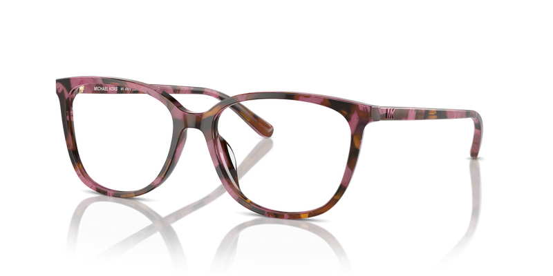 Michael Kors SANTA CLARA in Plum Graphic Tortoise / Demo Lens (3998) - Alternate View