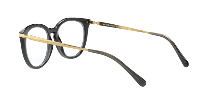 Michael Kors QUINTANA in Dark Grey Transparent / Demo Lens (3332) - Side View