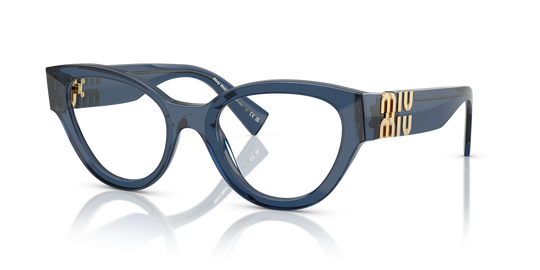 Miu Miu MU 01VV - Blue Transparent / Demo Lens (08Q1O1)