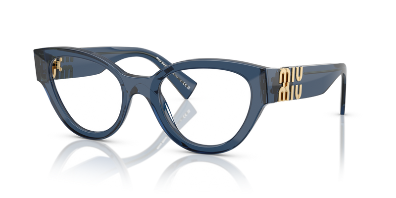 Miu Miu MU 01VV in Blue Transparent - Front View