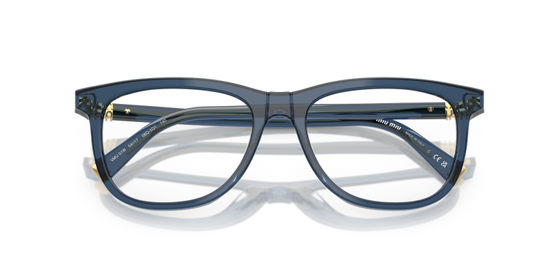 Miu Miu MU 01WV in Blue Transparent - Side View