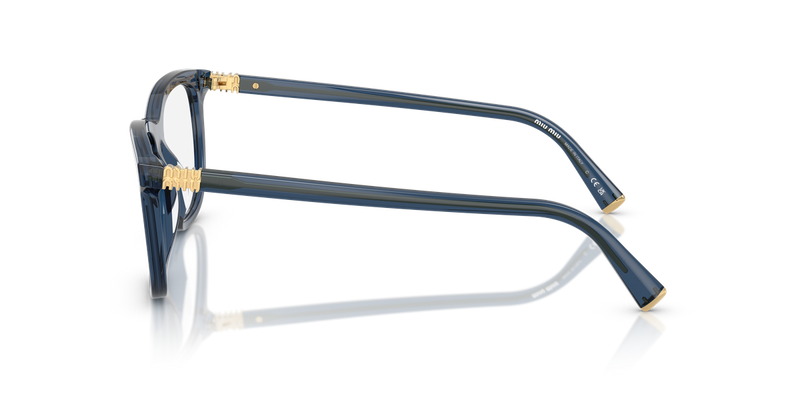 Miu Miu MU 01WV in Blue Transparent - Back View
