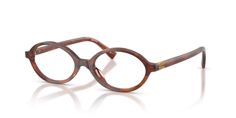 Miu Miu MU 01XV in Striped Tobacco - Alternate View