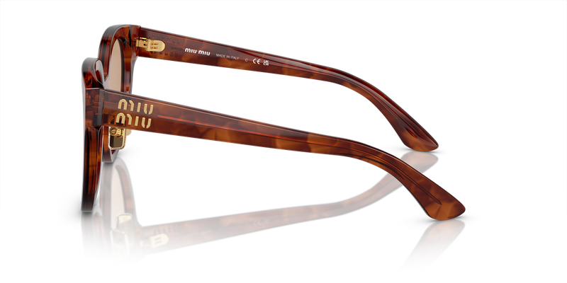 Miu Miu MU 01ZS in Striped Tobacco - Back View