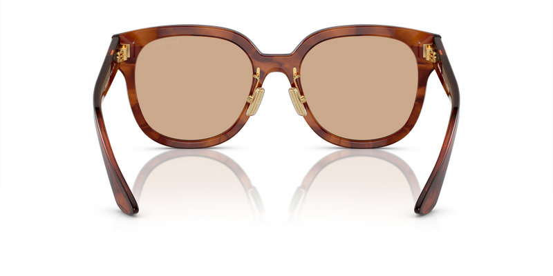 Miu Miu MU 01ZS in Striped Tobacco - Temple Detail