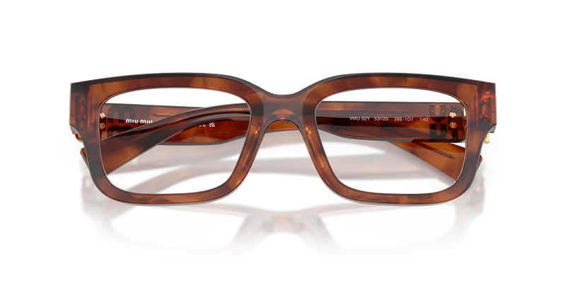 Miu Miu MU 02YV in Striped Tobacco - Alternate View