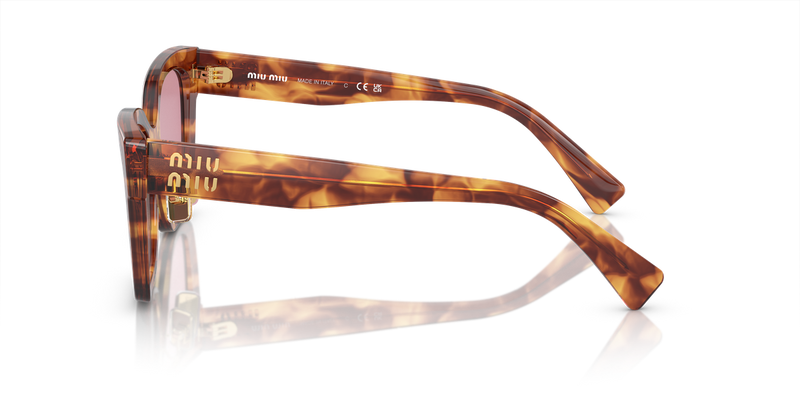 Miu Miu MU 02ZS in Striped Tobacco - Back View