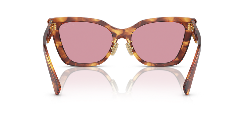 Miu Miu MU 02ZS in Striped Tobacco - Temple Detail