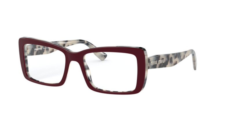 Miu Miu MU 03SV in Beige Havana Top Bordeaux - Front View