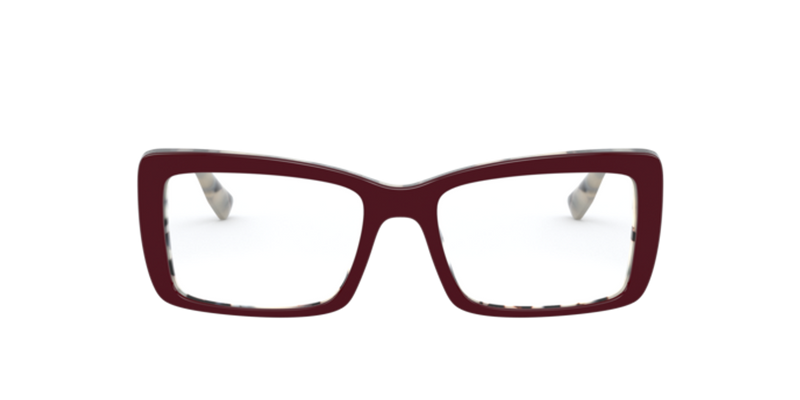 Miu Miu MU 03SV in Beige Havana Top Bordeaux - Front View