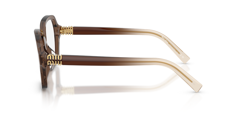 Miu Miu MU 03YVF in Brown Transparent - Alternate View