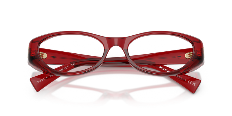 Miu Miu MU 03ZVF in Transparent Red - Alternate View