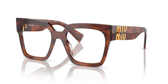 Miu Miu MU 04UV - Stripped Tobacco / Demo Lens (11Q1O1)